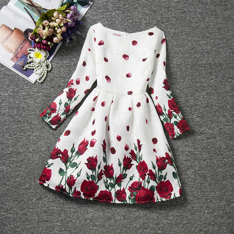 F68124  girl printing dress